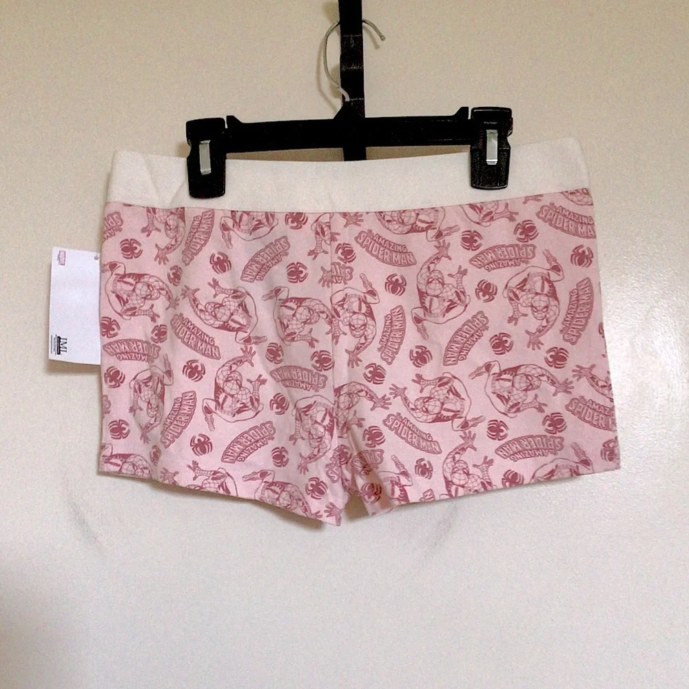 Marvel Spiderman Lounge Shorts - Picture 2 of 3